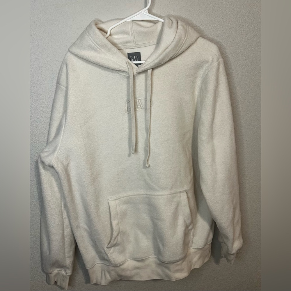 Women’s Gap fleece hoodie, cream, size medium